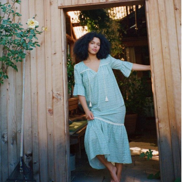 Christy Dawn Corley Dress in Mint Blooming Meadow, Size: M - Picture 1 of 10